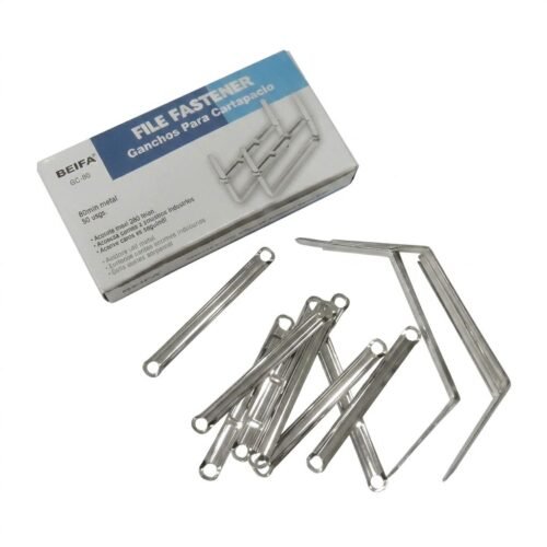 Fasteners metal niquelados 80cm caj/50 Beifa GC-80